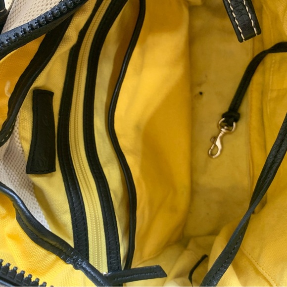 Dooney & Bourke Large Cream East West Grommet Tote Bag Shopper Handbag Purse - Picture 7 of 12